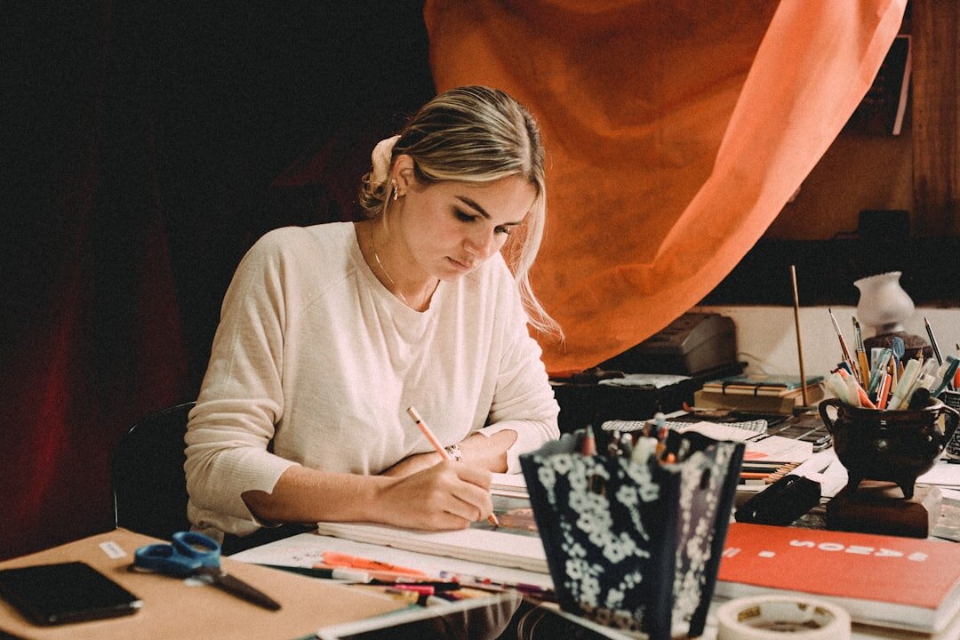 female artist in studio