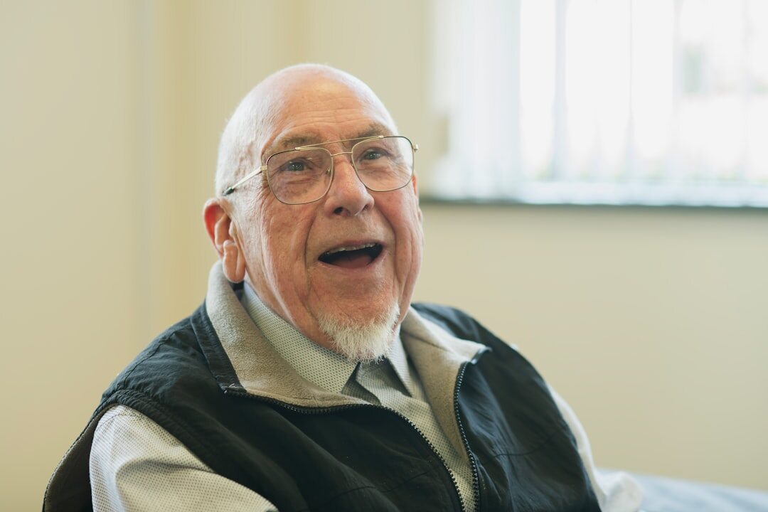 elderly man telling story